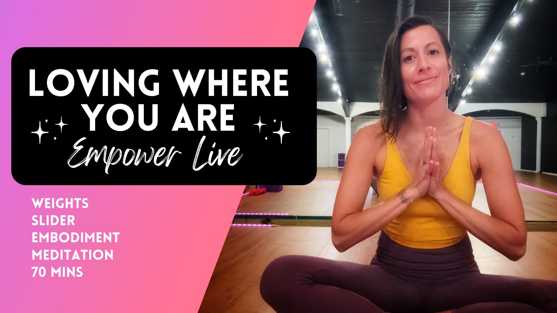 Loving Where You Are Live Replay Weighted Workout
