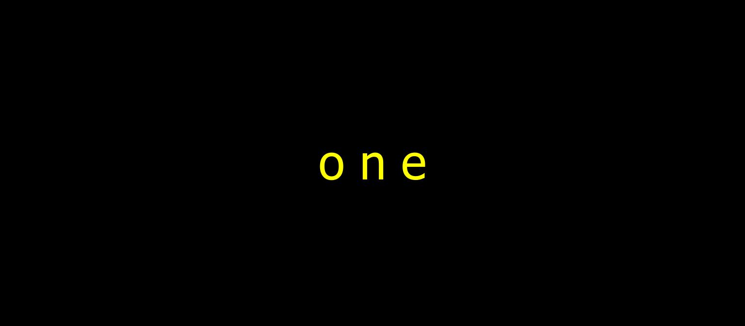 One