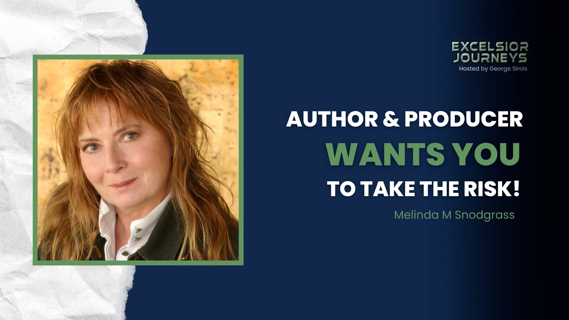 Author & Producer Wants You to Take the Risk!