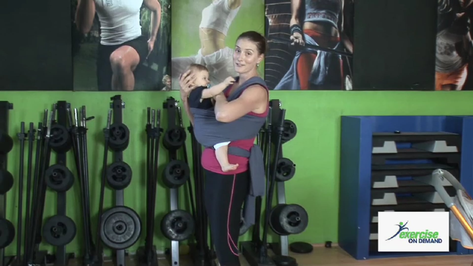 Mum and Baby in Sling Workout - exercise with your baby in a baby sling - workout carrying your baby - weight loss & strength