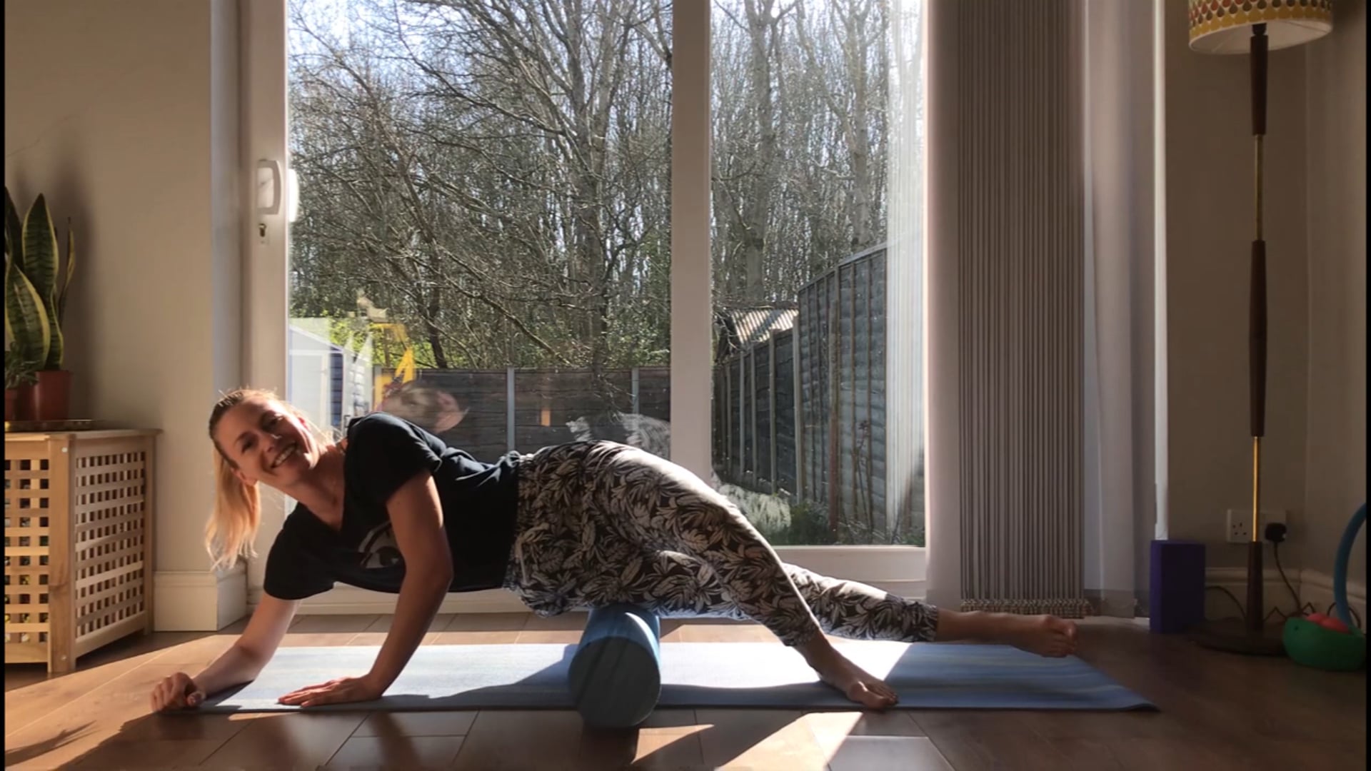 Alexandra's one with the foam roller