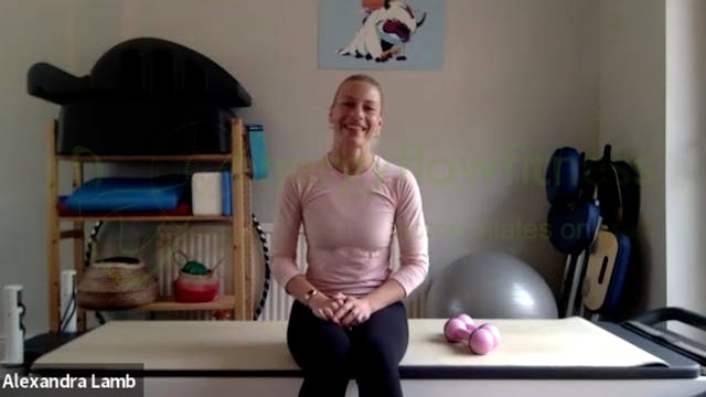 Alexandra's Pilates with weights, unilateral work