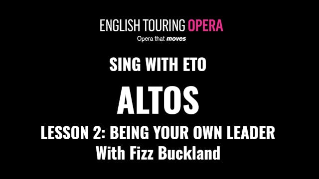Alto Lesson 2 - Being your own leader