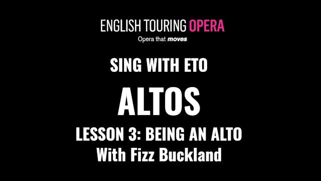Alto Lesson 3 - Being an alto
