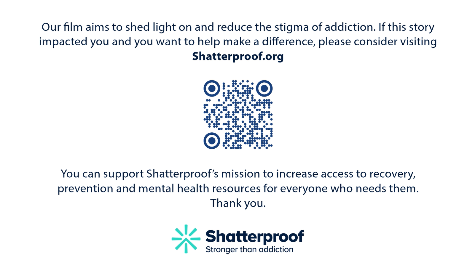 A Message from Shatterproof