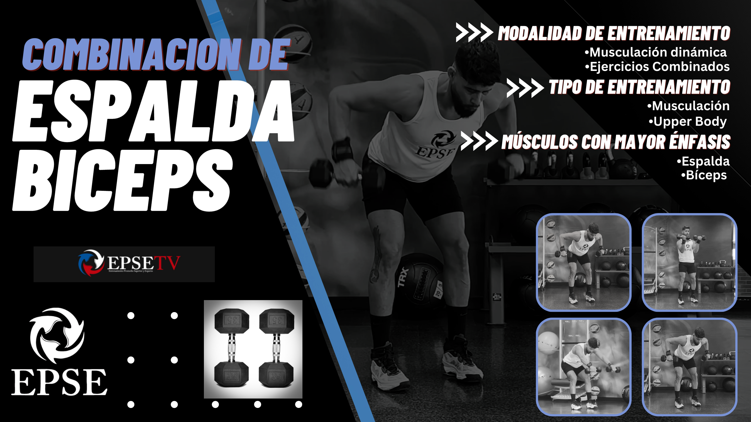 COMBINACIÓN DE ESPALDA BÍCEPS 