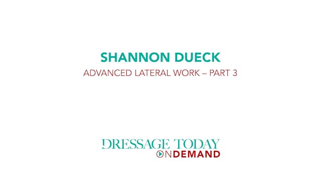 Advanced Lateral Work | Shannon Dueck...