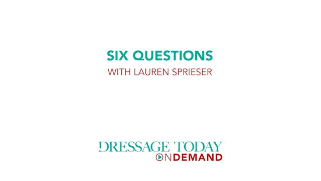 Six Questions with Lauren Sprieser