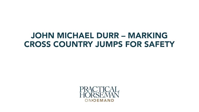 Marking Cross Country Jumps for Safety