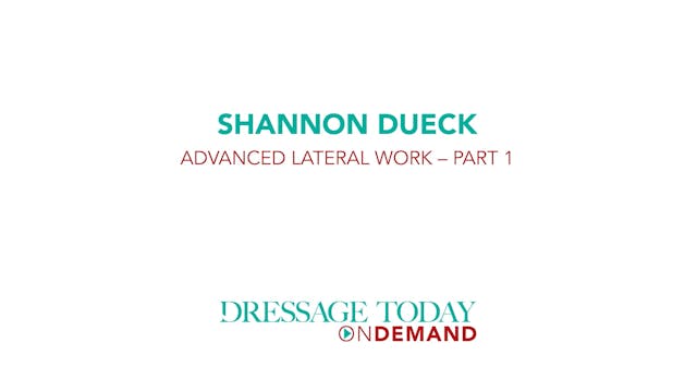 Advanced Lateral Work | Shannon Dueck...