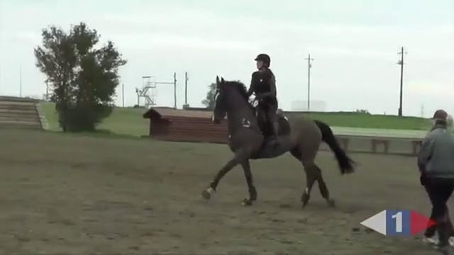 Katrin works with a very sensitive horse