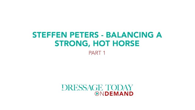 Balancing a Strong, Hot Horse Part 1