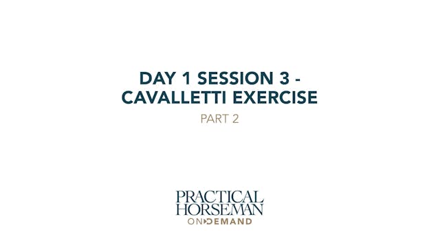 Day 1 Session 3 - Cavalletti Exercise...