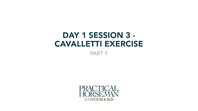 Day 1 Session 3 - Cavalletti Exercise...