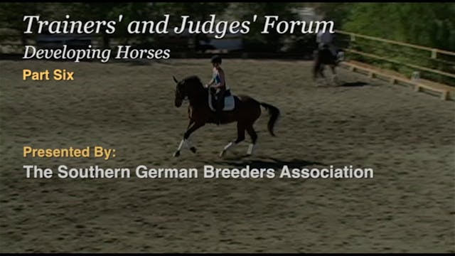 Trainers & Judge's Forum: Developing ...