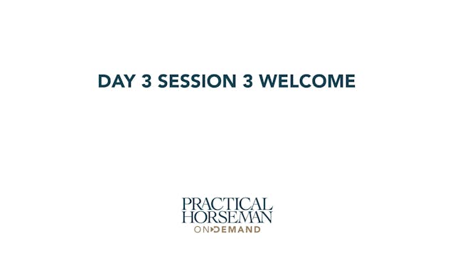 Day 3 Session 1 Welcome | Anne Kursinski