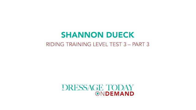 Riding Training Level Test 3 Part 3