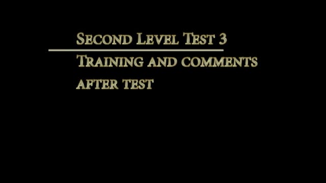 Second Level Test 3 - Training & Comm...