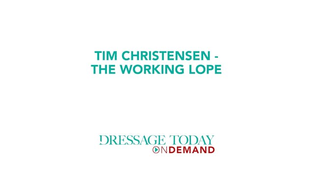 Western Dressage Working Lope | Tim C...