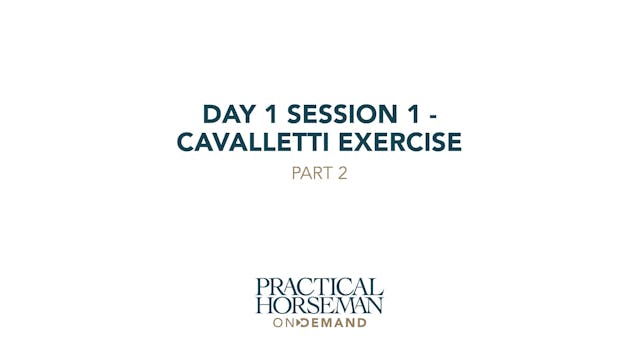 Day 1 Session 1 - Cavalletti Exercise...