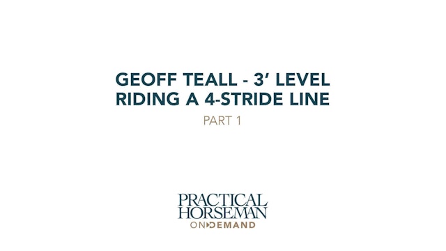 Geoff Teall – 3’ Level – Riding a 4-Stride Line – Part 1