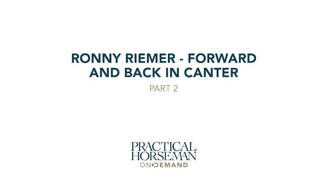 Forward and Back in Canter | Ronny Ri...