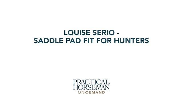 Saddle Pad Fit for Hunters | Louise S...