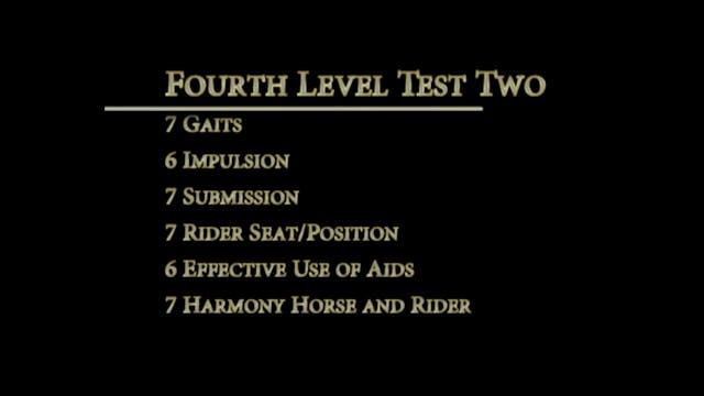 Fourth Level Tests, Training and Q & ...