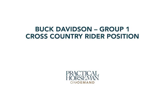 Group 1 – Cross Country Rider Position