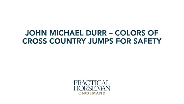 Colors of Cross Country Jumps for Safety