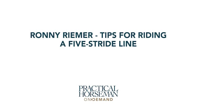 Tips for Riding a Five-Stride Line