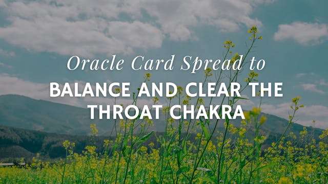 Balance and Clear the Throat Chakra
