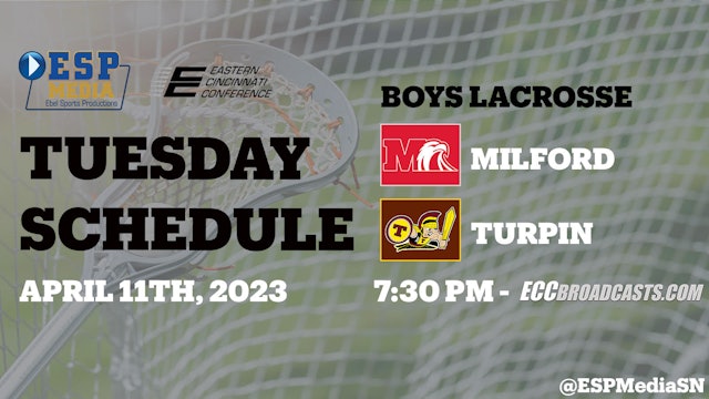 ECC Boys Lacrosse Broadcast: Turpin vs. Milford
