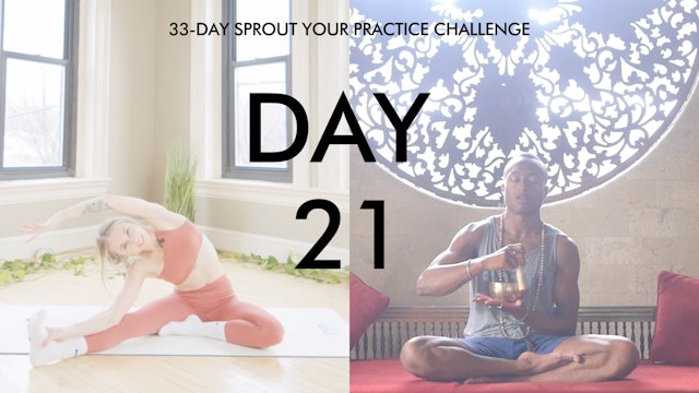 Day 21 Sprout Your Practice: Unwind and Release + Crown Chakra Meditation