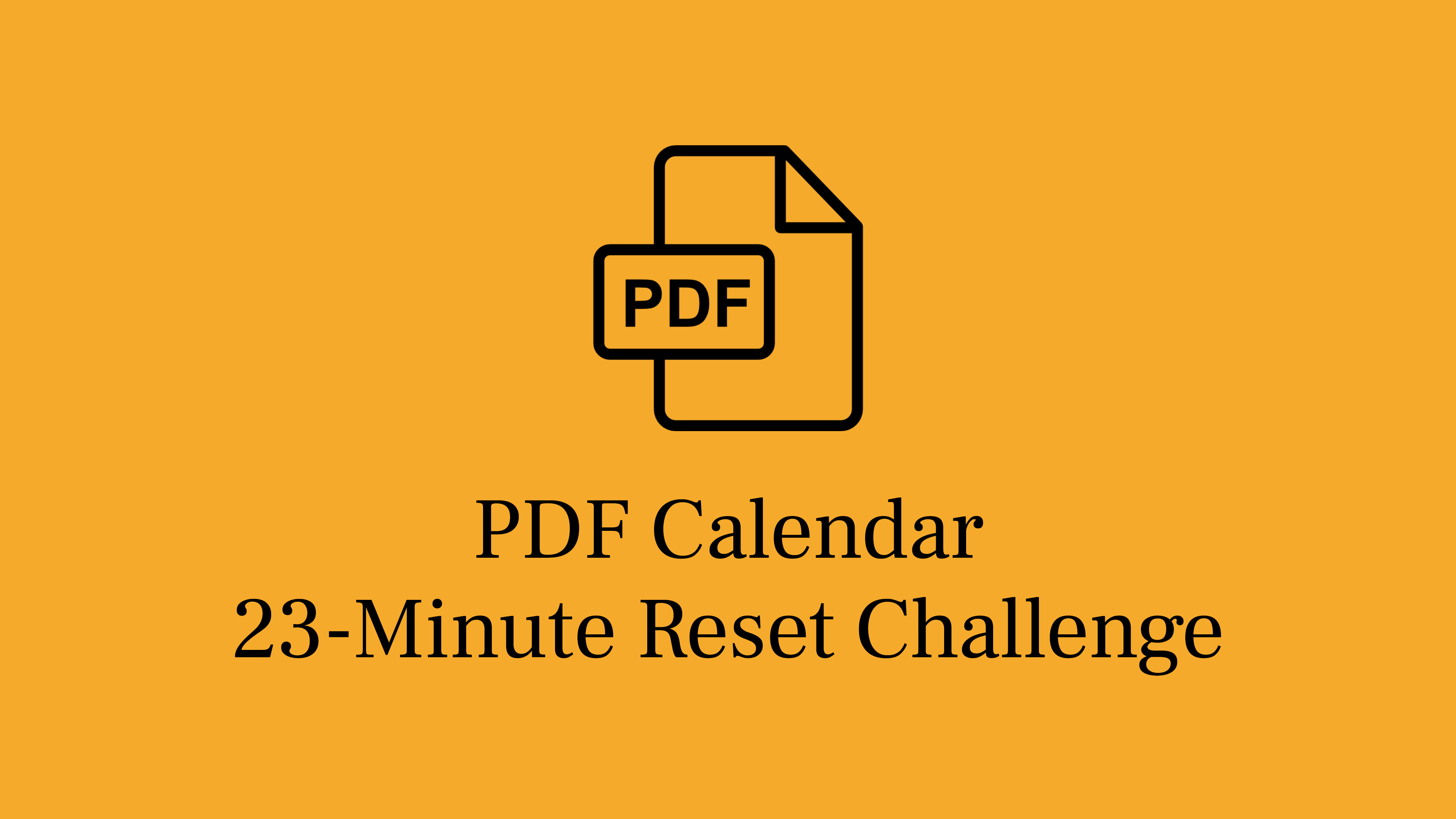 23-Minute Reset Challenge | Advanced