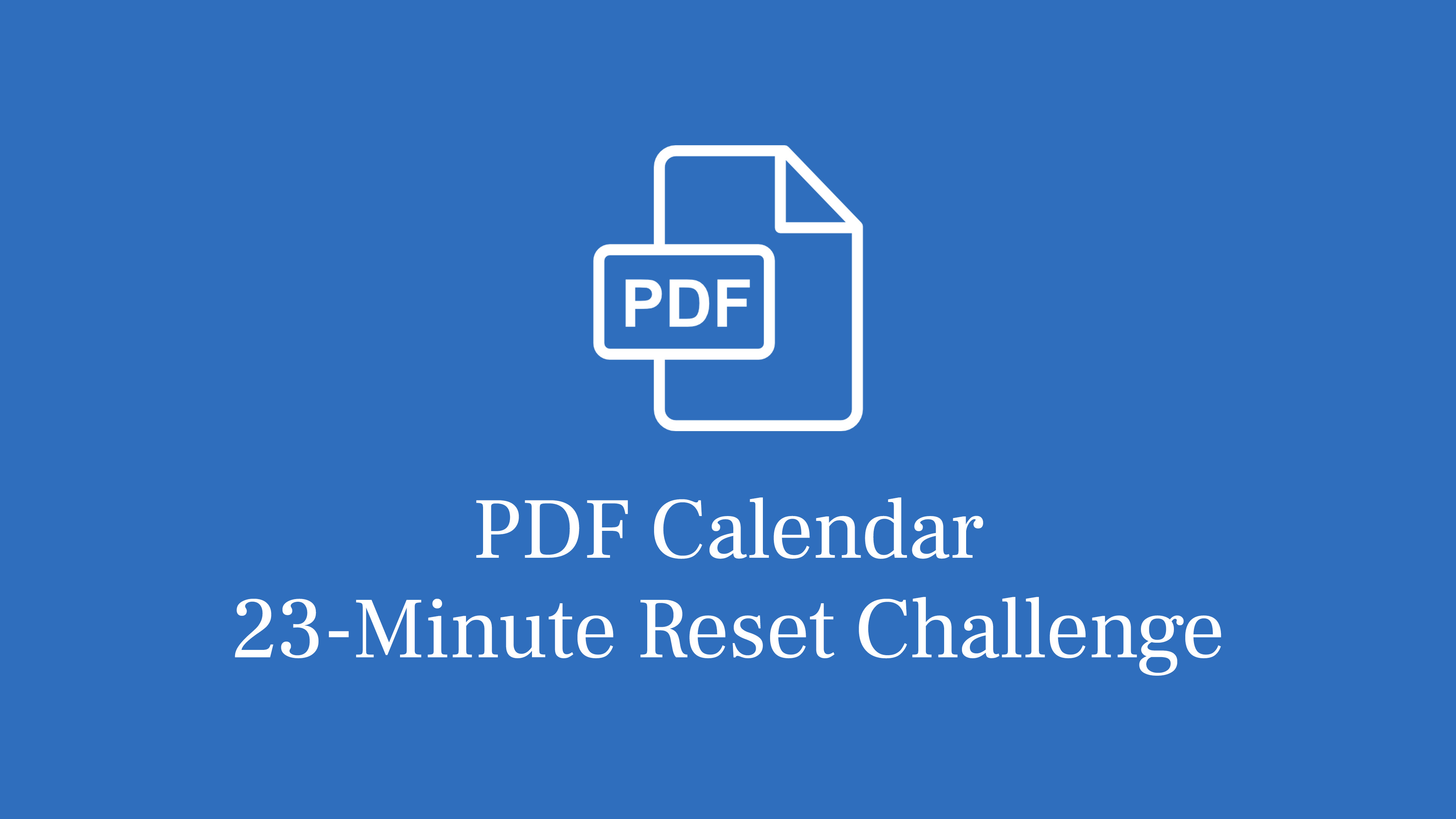 23-Minute Reset Challenge | Gentle