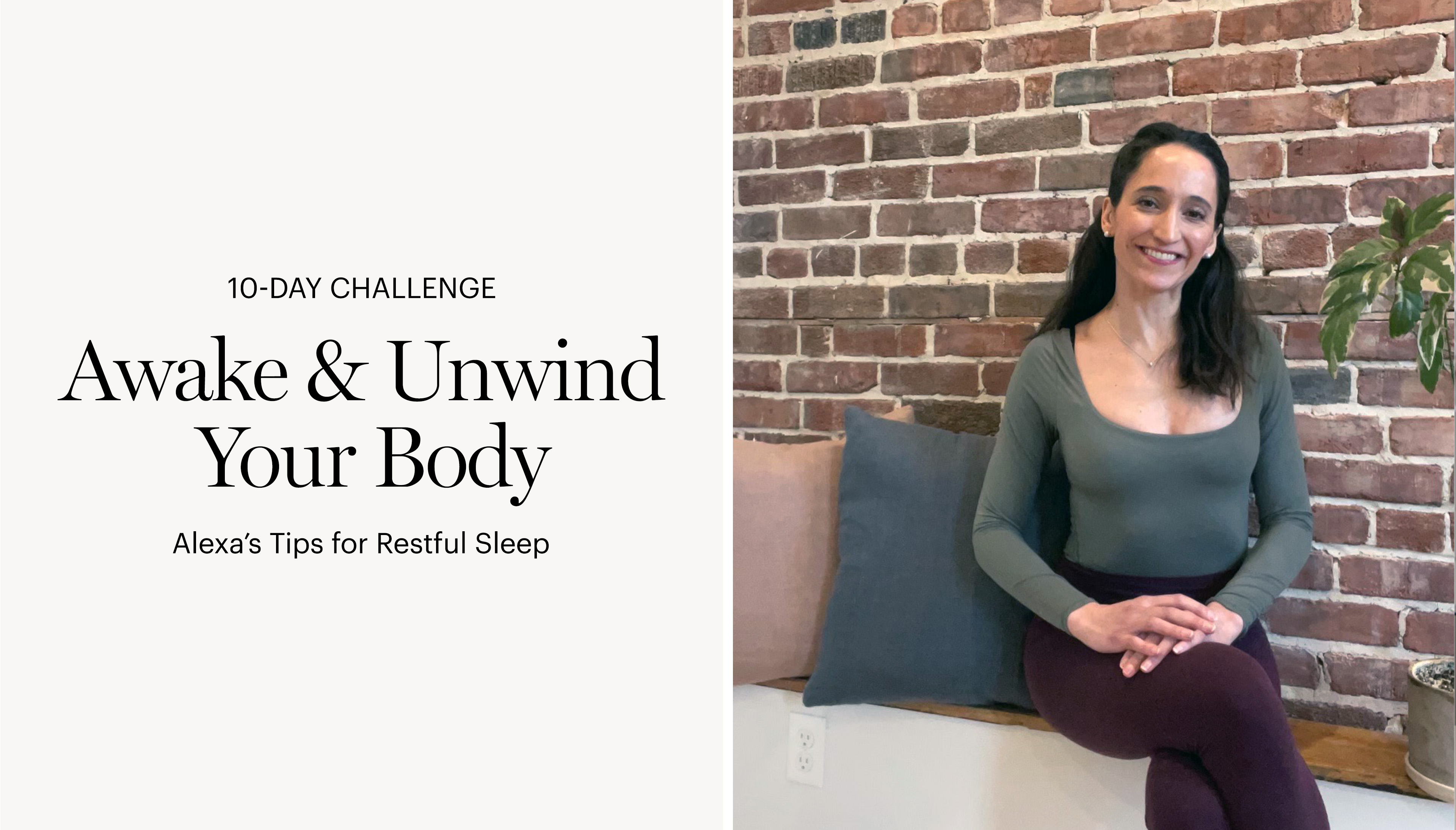 Alexa’s Tips for Restful Sleep | Workshop