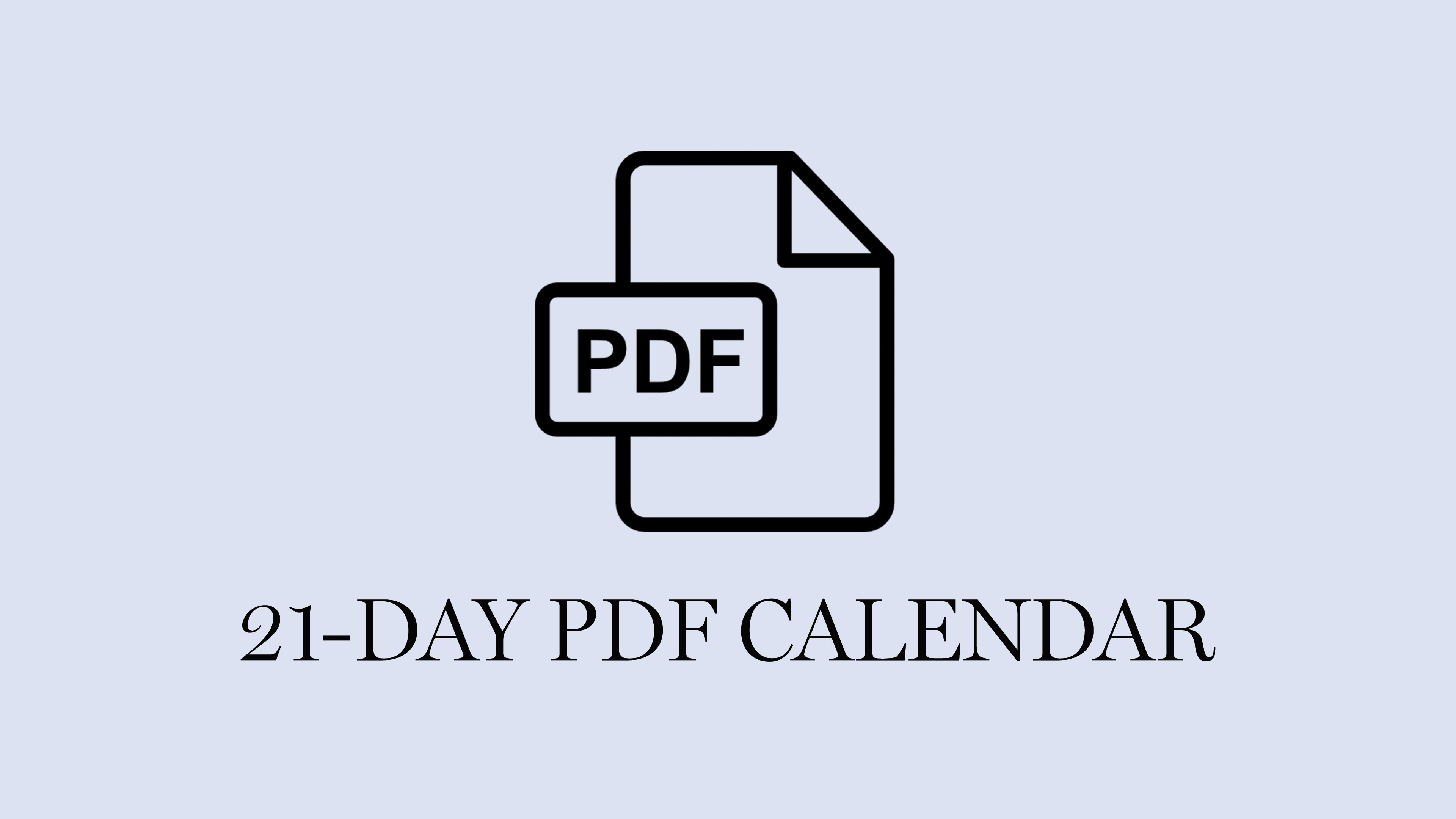 Download Your 60s 21-Day Challenge 2025 Calendar