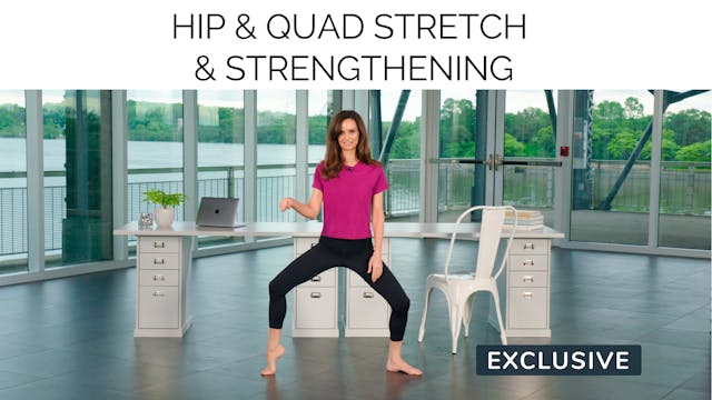 Desk Workout: Hip and Quad Stretch & ...