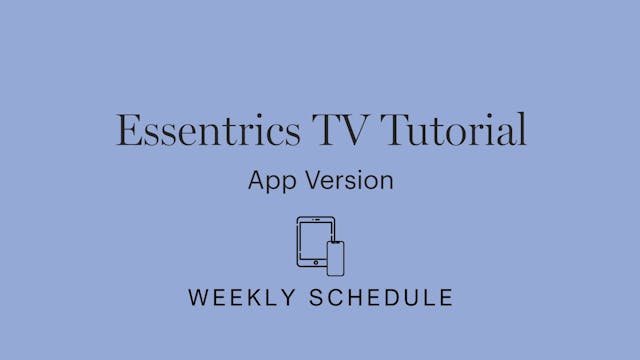 Weekly Schedule | App Version
