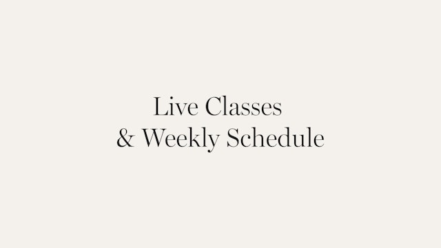 Live Classes & Weekly Schedule