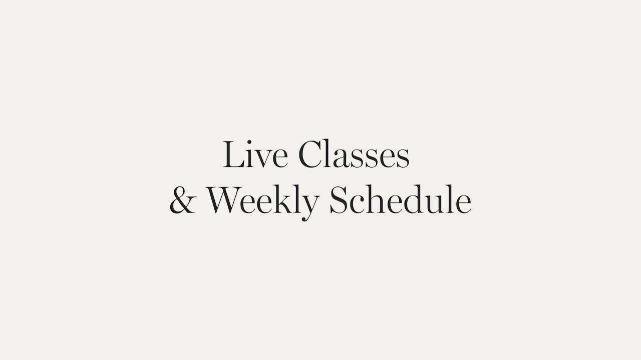 Live Classes & Weekly Schedule