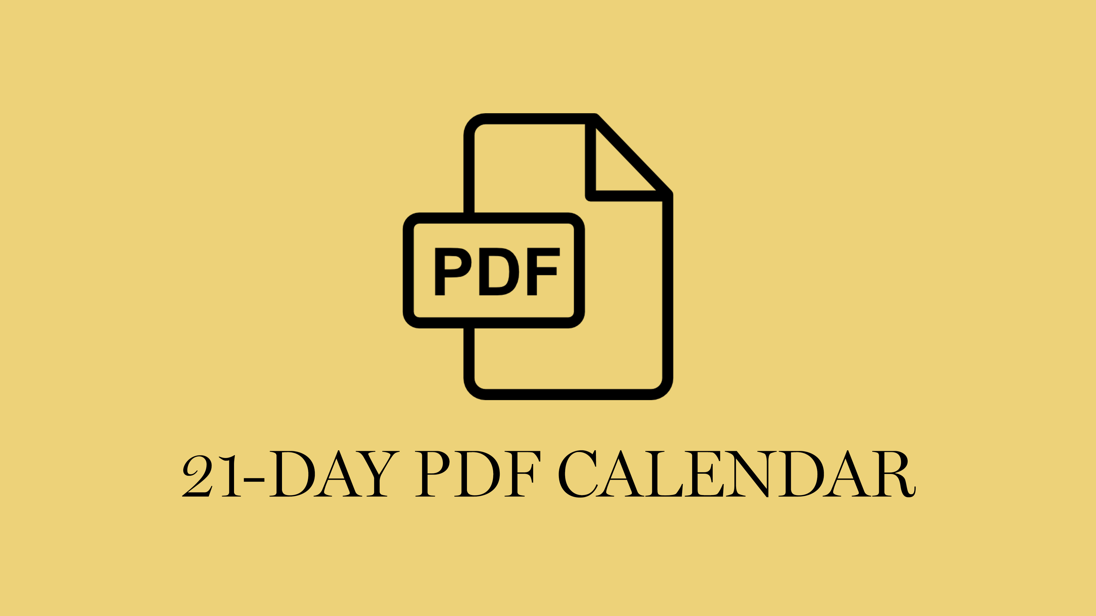 Download Your 30s 21-Day Challenge 2023 Schedule 