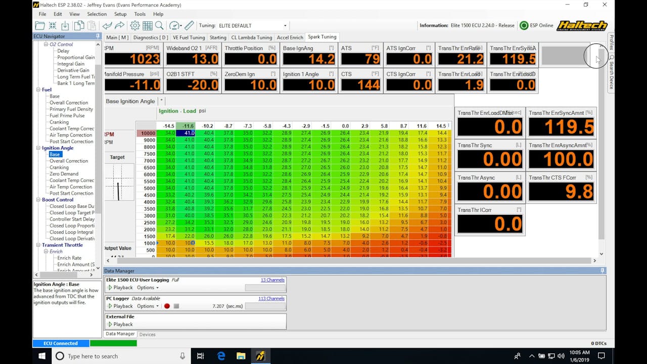 Haltech Elite Part 16: Spark Timing - Haltech Elite ESP Training Course ...