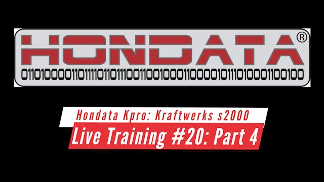 Hondata Kpro Live Training: Kraftwerks Supercharged s2000 Part 4