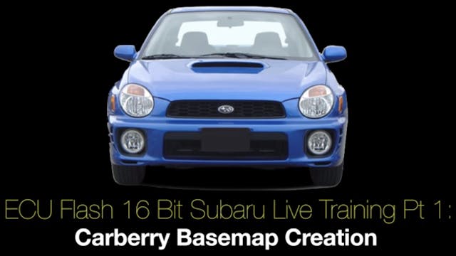 Ecu Flash 16 Bit Subaru Live Training Part 1: Carberry Basemap Creation 