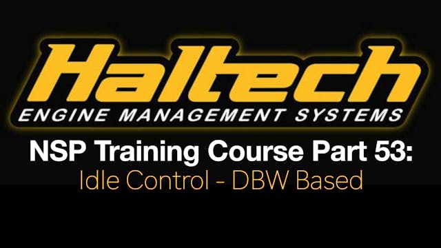 Haltech Elite NSP Training Course Part 53: Idle Control DBW Based