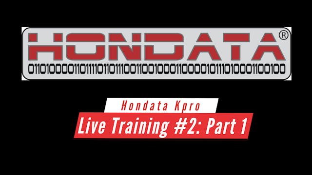 Hondata KPro Live Training: All Motor K20a2 EK Civic Part 1