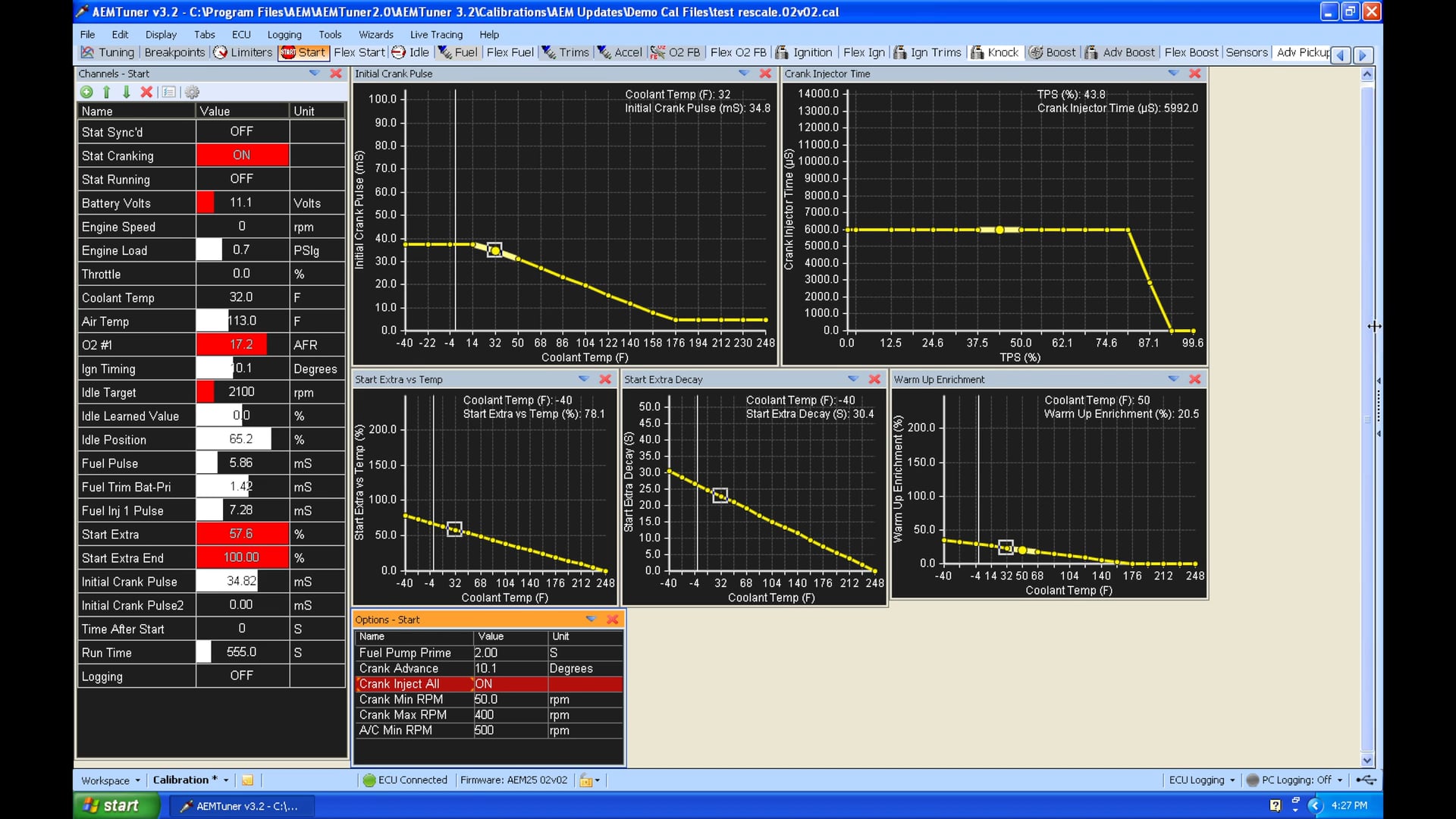 AEM Series 2 Part 7: Cranking, Post-Start & Warm-Up Fuel