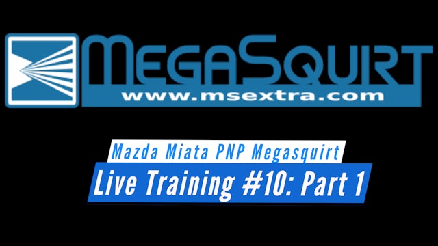 Megasquirt Live Training: Supercharged Miata Part 1